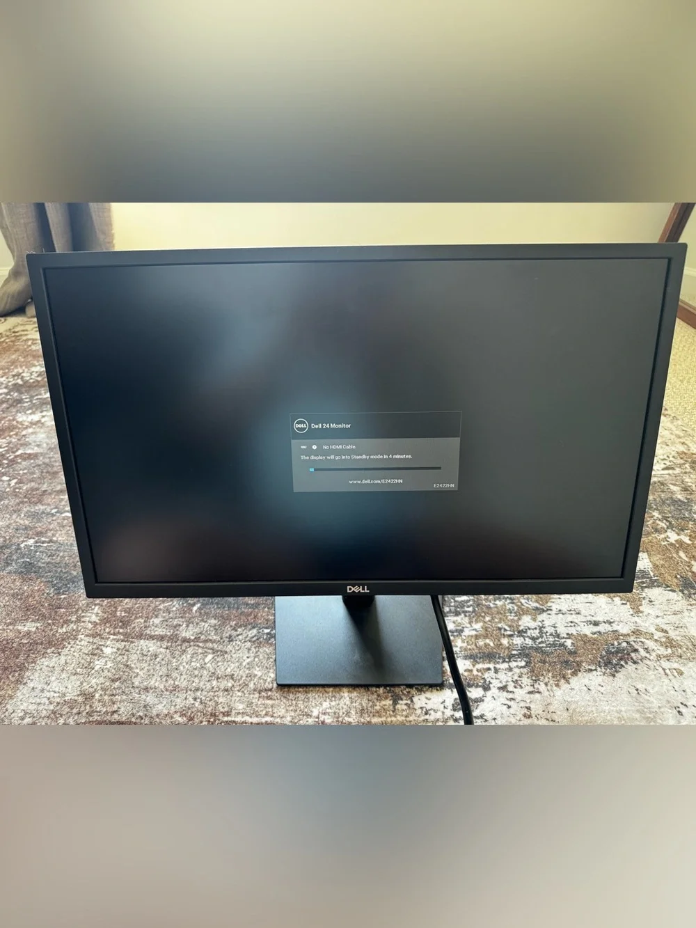 Dell Black Desktop Monitor Rear Panel with Label